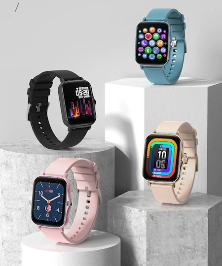 Senbono 30015 Smartwatch mit SIM und Pulsmesser (Schwarz)