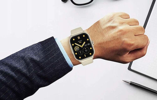 Colmi C63 Aluminium Smartwatch με Παλμογράφο (Κίτρινο)
