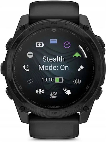 Garmin Tactix 8 AMOLED Titanium 51mm Waterproof Smartwatch with Heart Rate Monitor (Black)