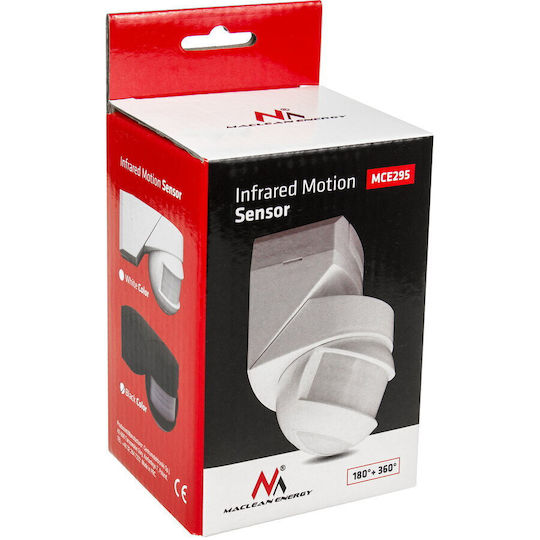 Maclean Twilight Bewegungsmelder 180° + 360° 2000w Schwarz Mce295