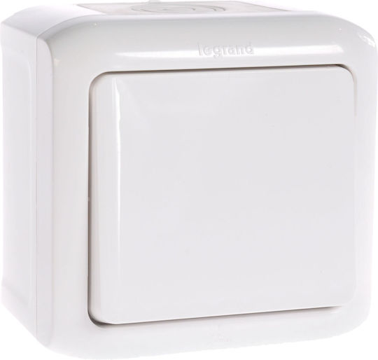 Legrand Forix Μπουτόν Κλιμακοστασίου Μονό σε Λευκό Χρώμα 782364