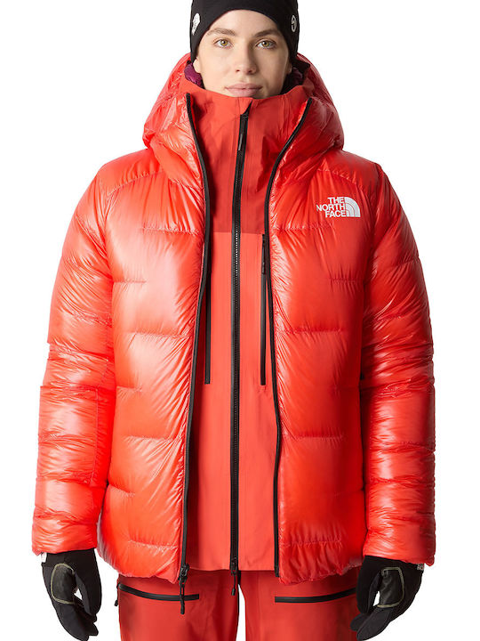 Summit Women's for Hiking Puffer Jacket Waterproof for Winter with Hood Red