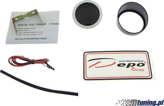 Depo Ψηφιακό Όργανο Βολτόμετρο Αυτοκινήτου 52mm