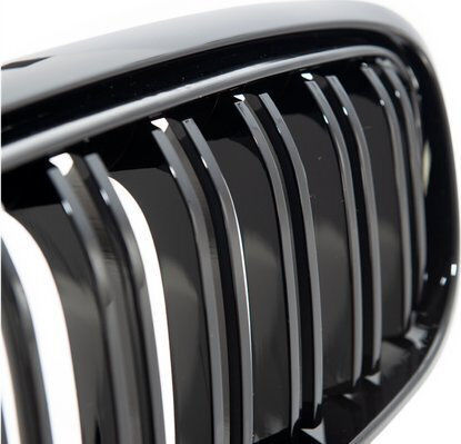 Mtuning Спортна Решетка Двойни Ленти Гланц Черен Bmw 2 F45 Преди Фейслифт 2014-2018