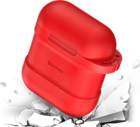 Baseus Case Silicone in Red color for Apple AirPods 1 / AirPods 2