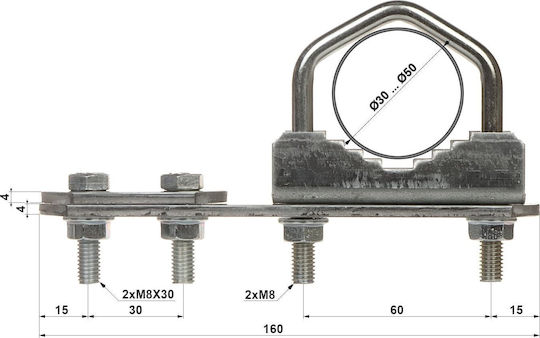 Elko-bis Clamping Clamp Lightning Protection System Jk-50/3