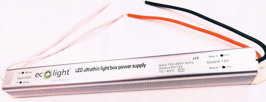 Eco Light Τροφοδοτικό LED IP20 Ισχύος 18W με Τάση Εξόδου 12V