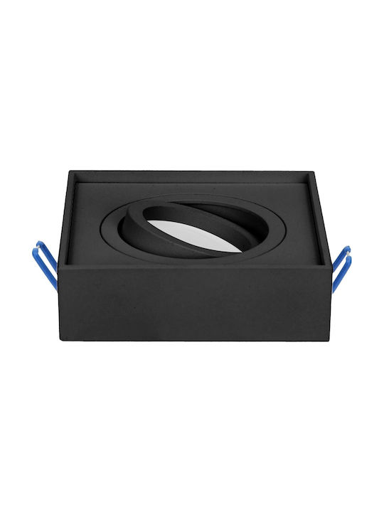 Orno Square Frame for Spot GU10 Black 1pcs