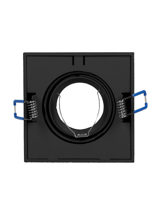 Orno Square Frame for Spot GU10 Black 1pcs