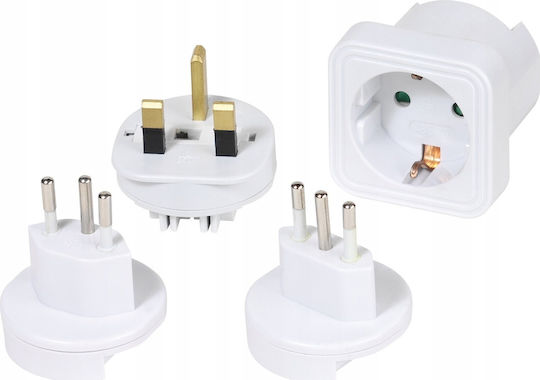 Vivanco Travel Adapter Set Europe Αντάπτορας Πρίζας από Ελλάδας σε Universal