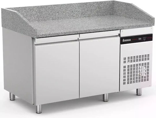 Inomak Английски превод: Stainless Steel Refrigerator Counter 568лт with 2 Doors and Cooling Machine L150xW80xH87.3см