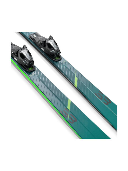 Elan Primetime Ski Boots in Green Color with Bindings
