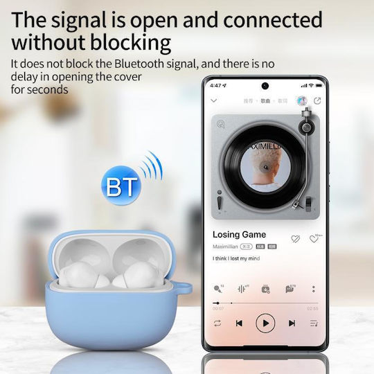Case Silicone in White color for Redmi Buds 6 Pro