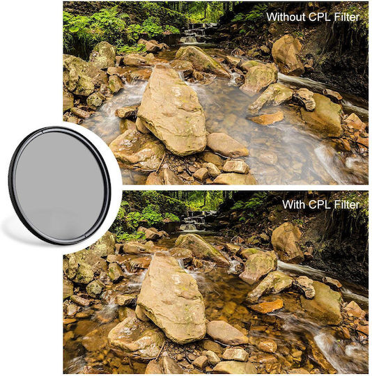 K&F Concept Multi-Coated Circular Polarizer Slim CPL Filter Diameter 58mm with MC Coating for Camera Lenses