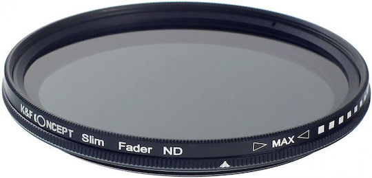 K&F Concept ND2-ND400 Φίλτρo Variable ND Διαμέτρου 62mm για Φωτογραφικούς Φακούς