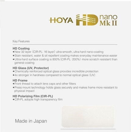 Hoya Nano MK II Filter HD / UV Durchmesser 77mm für Kameraobjektive
