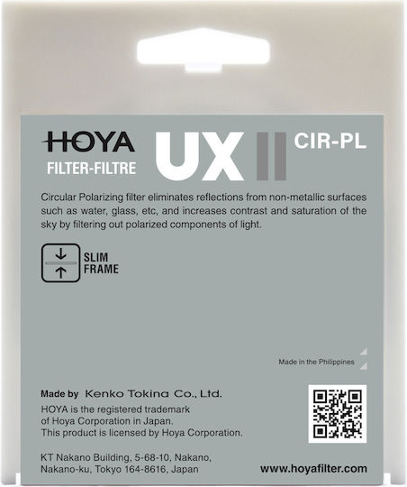Hoya CIR-PL UX II Filter CPL 77mm for Camera Lenses