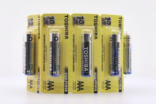 Toshiba High Power Alkaline Batteries AAA 1.5V 10pcs