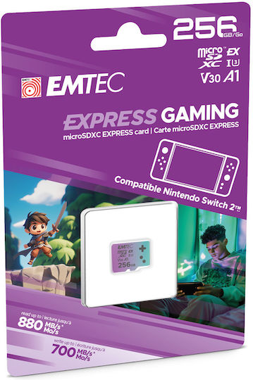 Emtec Gaming microSDXC 256GB U3 V30 A1 UHS-I 30MB/s