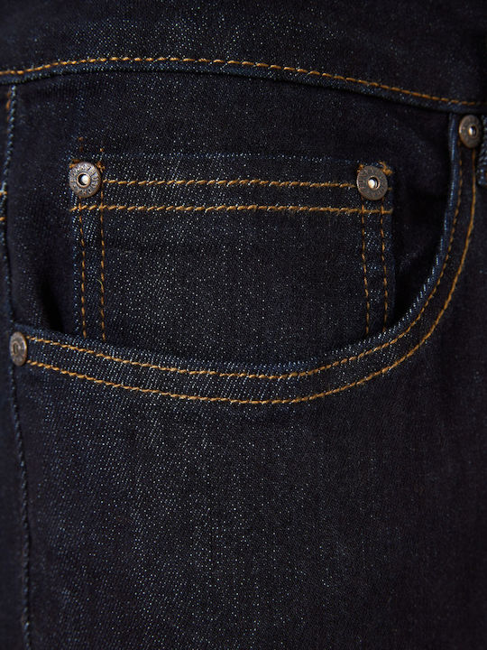 Ανδρικό Παντελόνι Τζιν Ελαστικό με Slim Tapered Εφαρμογή Μαύρο