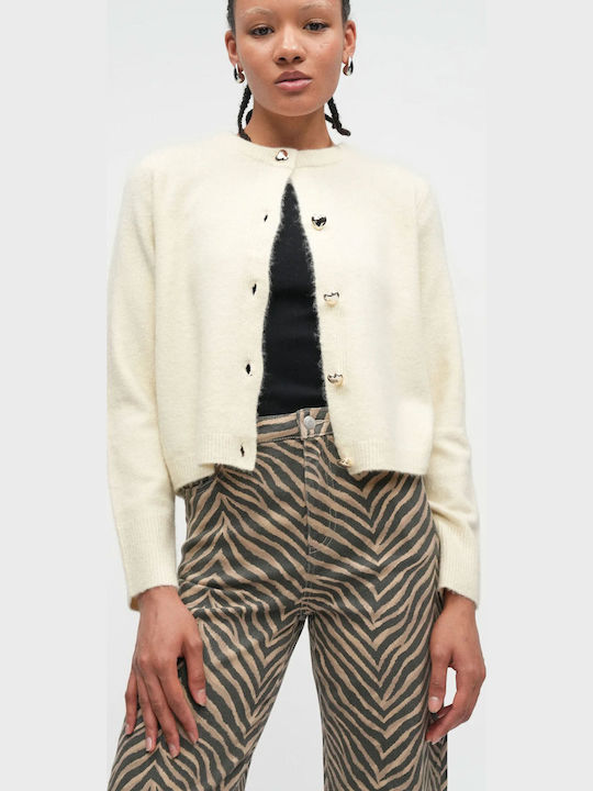 High Waist Women's Jean Trousers in Wide Line Zebra Print