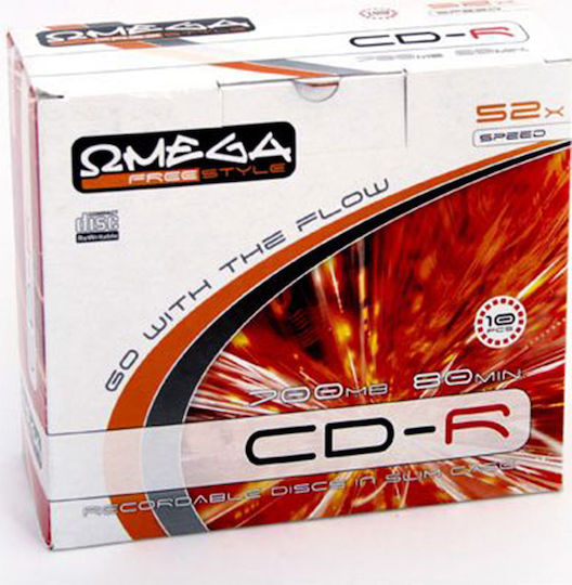 Omega Freestyle Εγγράψιμα CD-R 52x 700MB 10τμχ