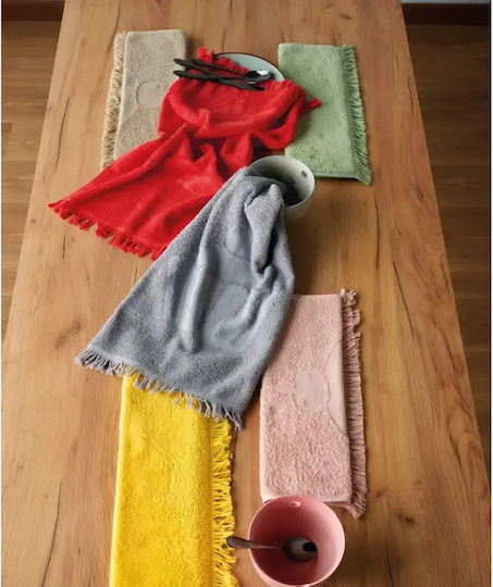 Kentia Vetro Towel from 100% Cotton in Yellow Color 40x60cm Kentia Vetro Towel from 100% Cotton in Yellow Color 40x60cm