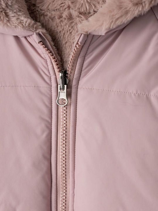 Kids' Fur Double Sided with Lining & Hood Lilac