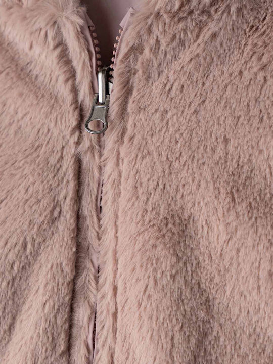 Kids' Fur Double Sided with Lining & Hood Lilac