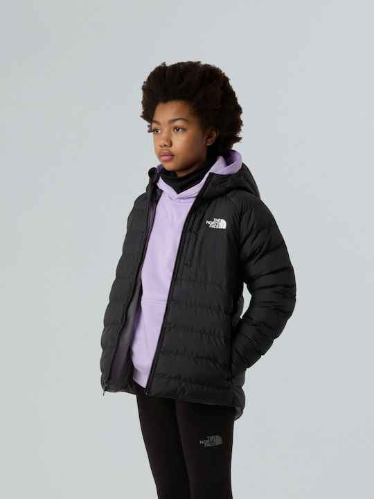 Waterproof Kids Sports Short Double Sided Hooded Jacket Black