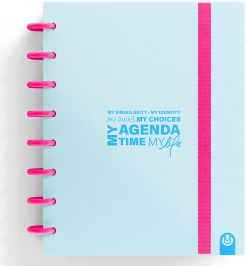 Carchivo Planner Ingeniox A5 160 Pages Blue Pastel & Neon Pink Carchivo