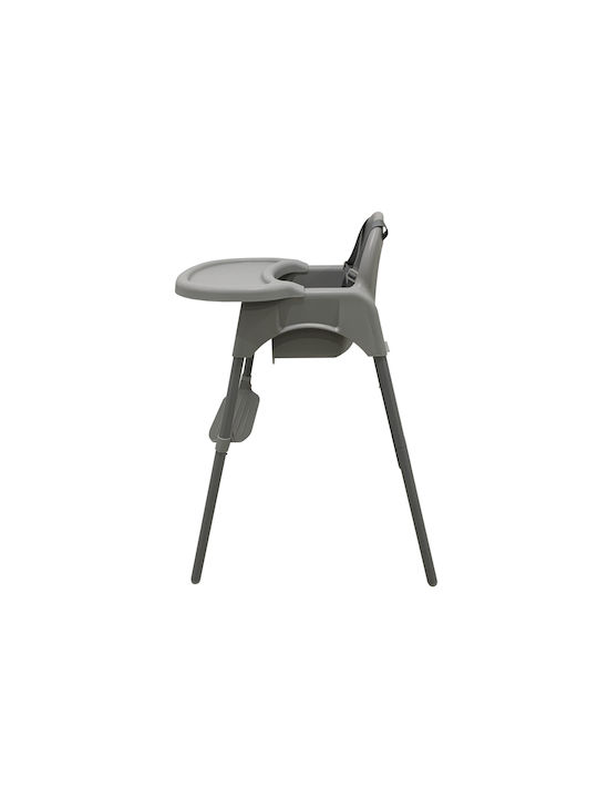 Fun Baby Baby Highchair 2 in 1 with Adjustable Height Gray