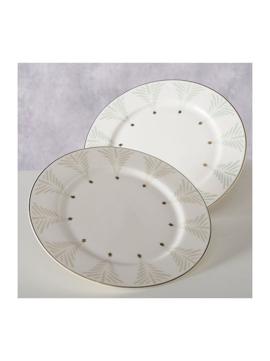 MSA Christmas Plate Porcelain Beige D27cm.