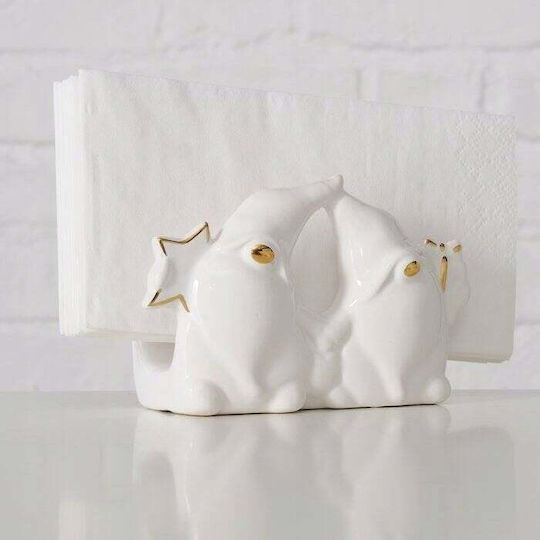 Boltze Christmas Case for Paper Napkins Ceramic