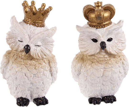 TnS Christmas Plastic Figure Owl White Length 7cm Owl