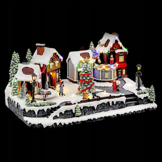 Fééric Lights and Christmas Weihnachtsdekoration Fééric Lights Bewegliche Weihnachtsszene Beleuchtung 45 x 20,5 cm