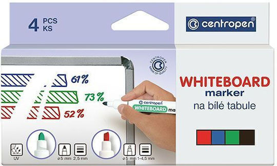 Centropen 8559 Μαρκαδόροι Πίνακα 2.5mm Σετ 4 χρώματα