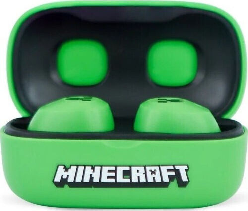 OTL Minecraft 3D Character In-ear Bluetooth Handsfree Ακουστικά με Θήκη Φόρτισης Πράσινα