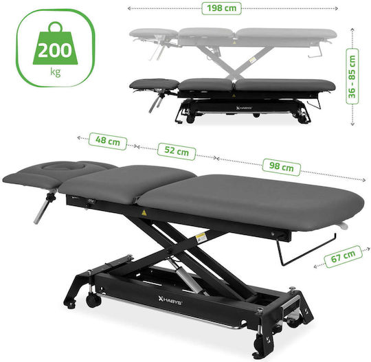 Habys Gray Massage and Physiotherapy Bed 198x67cm