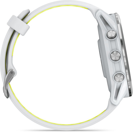 Garmin Forerunner 970 Titanium 47mm Αδιάβροχο Smartwatch με Παλμογράφο (Titanium with Whitestone and Translucent Amp Yellow)