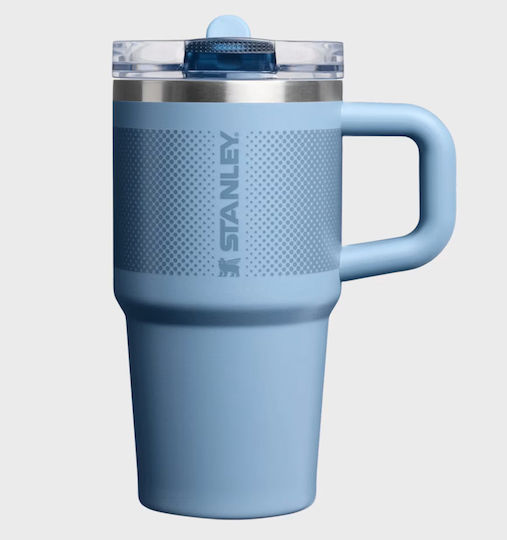 Stanley Protour Flip Handled Tumbler Θερμός Ανοξείδωτο BPA Free 591ml Indigo Fade με Καλαμάκι και Λαβή