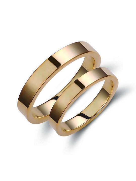 Valauro – Eheringe 9κ Asymmetrischer Moderner Design 3.50mm
