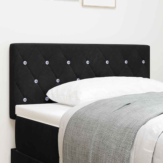vidaXL Stoff-Kopfstütze für Betten Schwarz Samt 100x88cm