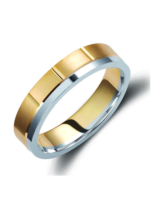 Valauro – Bicolour 9K Wedding Rings Thickness 4.50mm