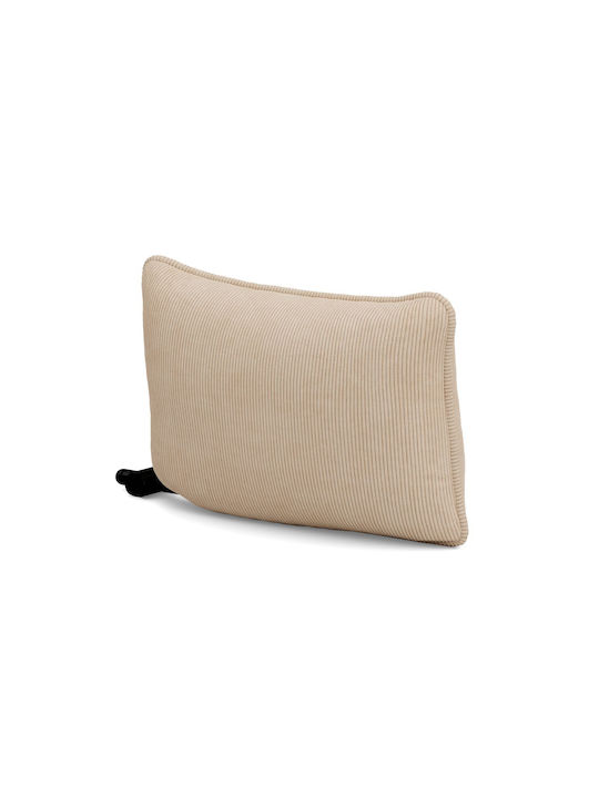 Bean Bag Chair Bolster Waterproof Sumo Beige 65x25x35cm