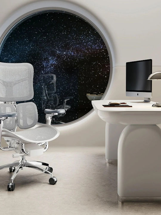 Sihoo Stuhl Büro mit Verstellbaren Armen Doro S300 S300-M202 Weiß