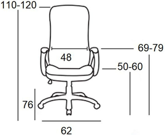 Zita Plus A9947 Scaun De Birou De Director Cu Brațe Reglabile Negre