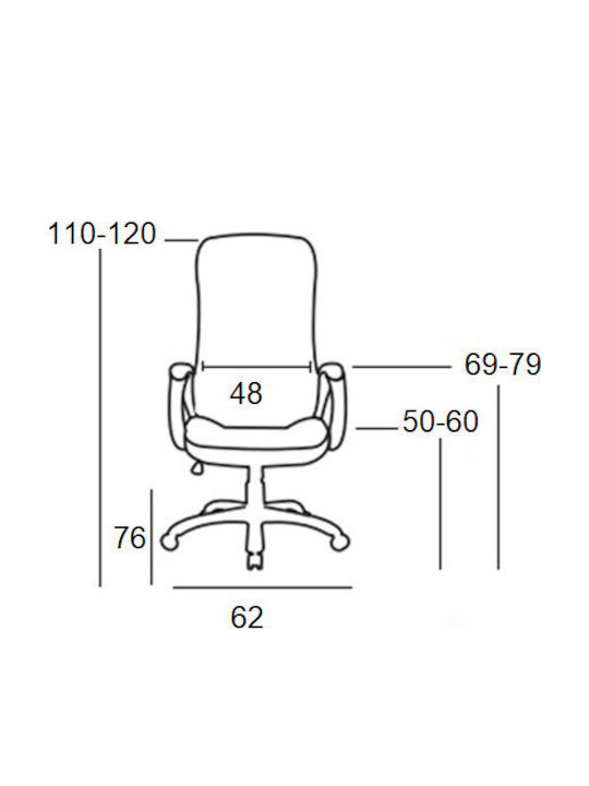 Zita Plus A9947 Executive Chair with Adjustable Arms Black