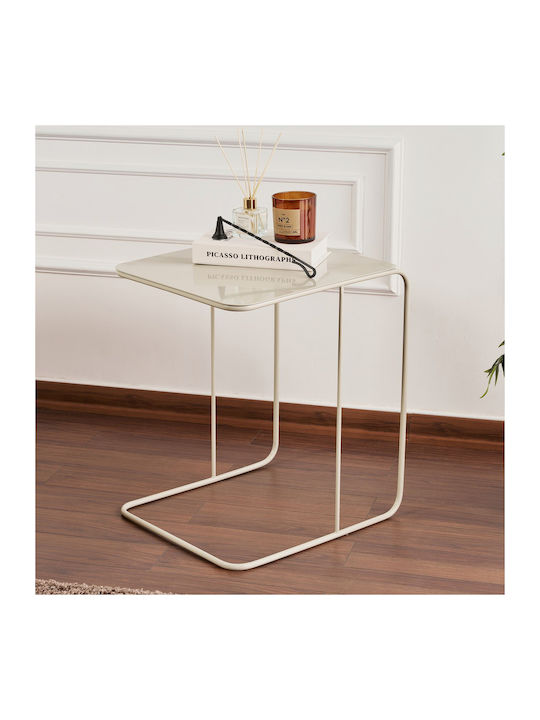 Square Side Table Metal Brown L47xW57xH46cm.