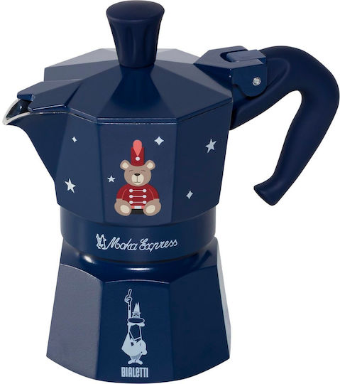 Bialetti Moka Express Espresso-Kanne Blau